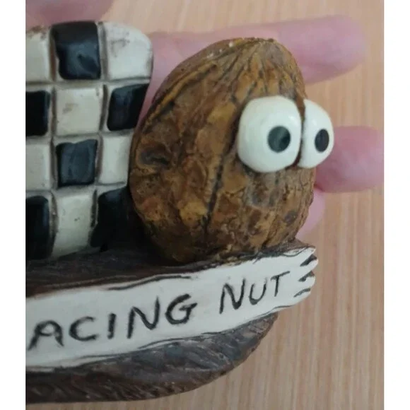 Racing Nut Figurine Walnut 2005 Bill Vernon Mini Figurine - race fan gift - Picture 6 of 9